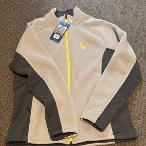 Gray and Yellow Full-Zip Jacket